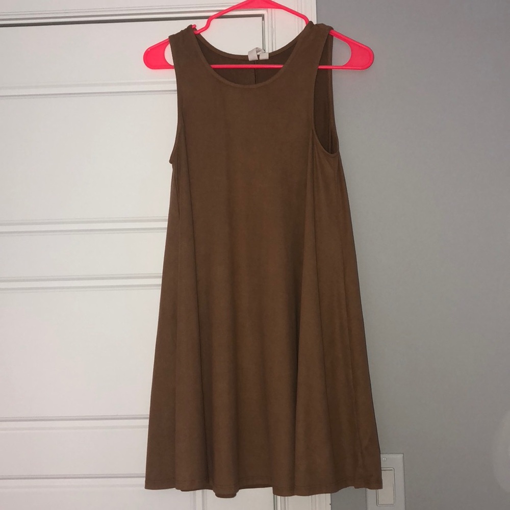 Brown suede dress
